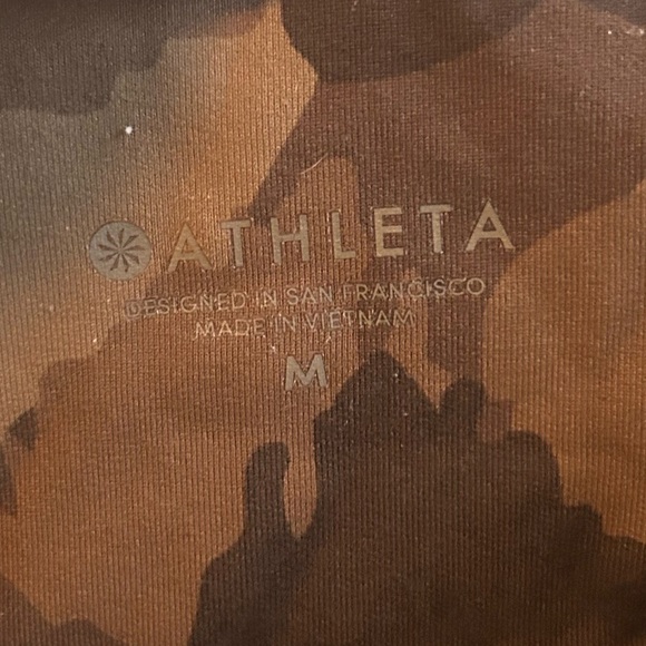 Athleta black and brown camo leggings size M - Picture 3 of 6